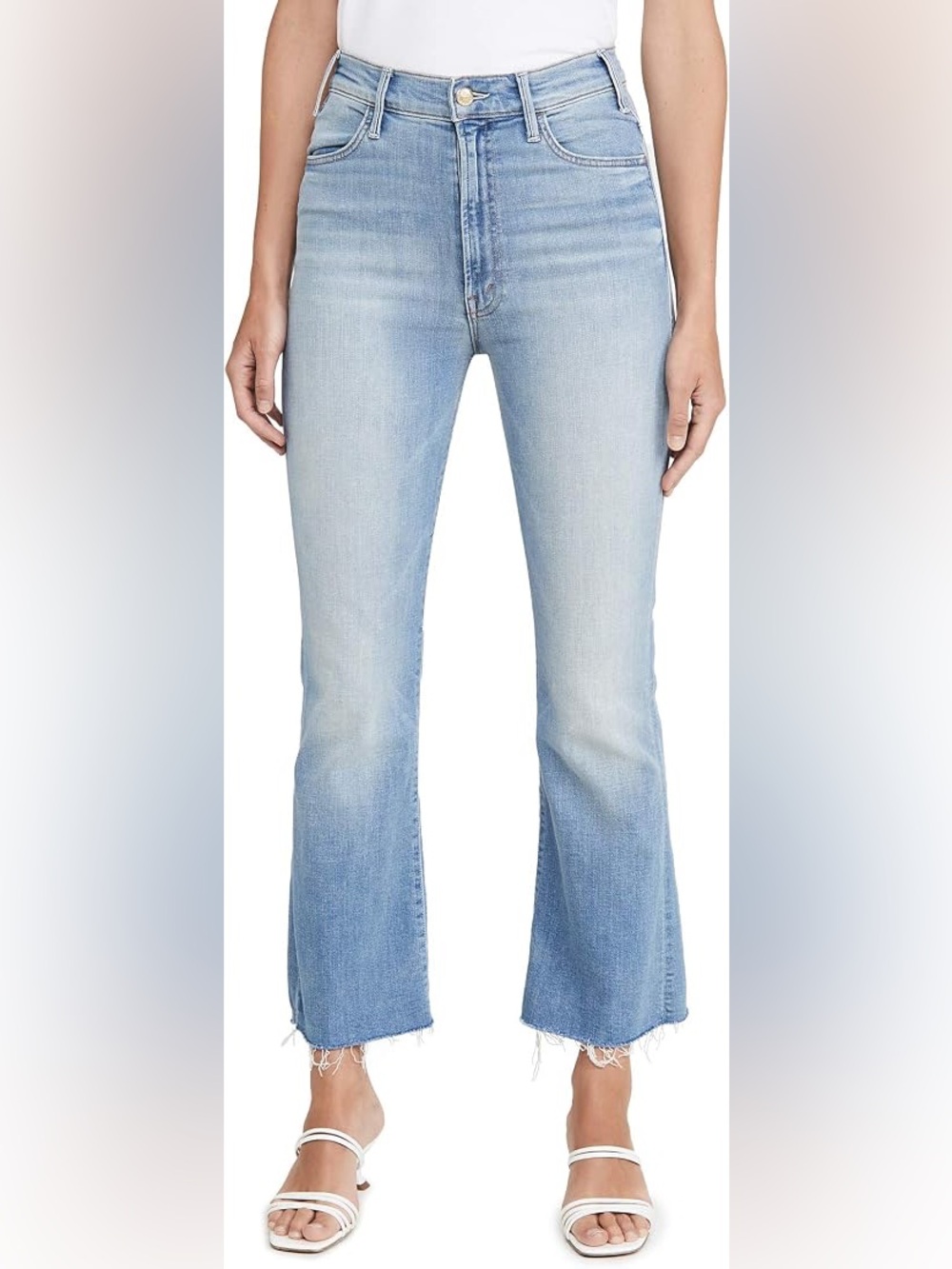 MOTHER Women's The Hustler Ankle Fray Jeans in shaken not stirred
